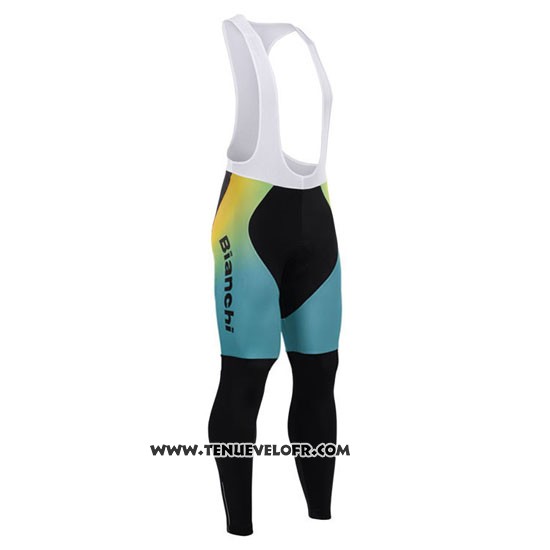 2015 Maillot Ciclismo Lotto NL Jumbo Noir et Jaune Manches Longues et Cuissard
